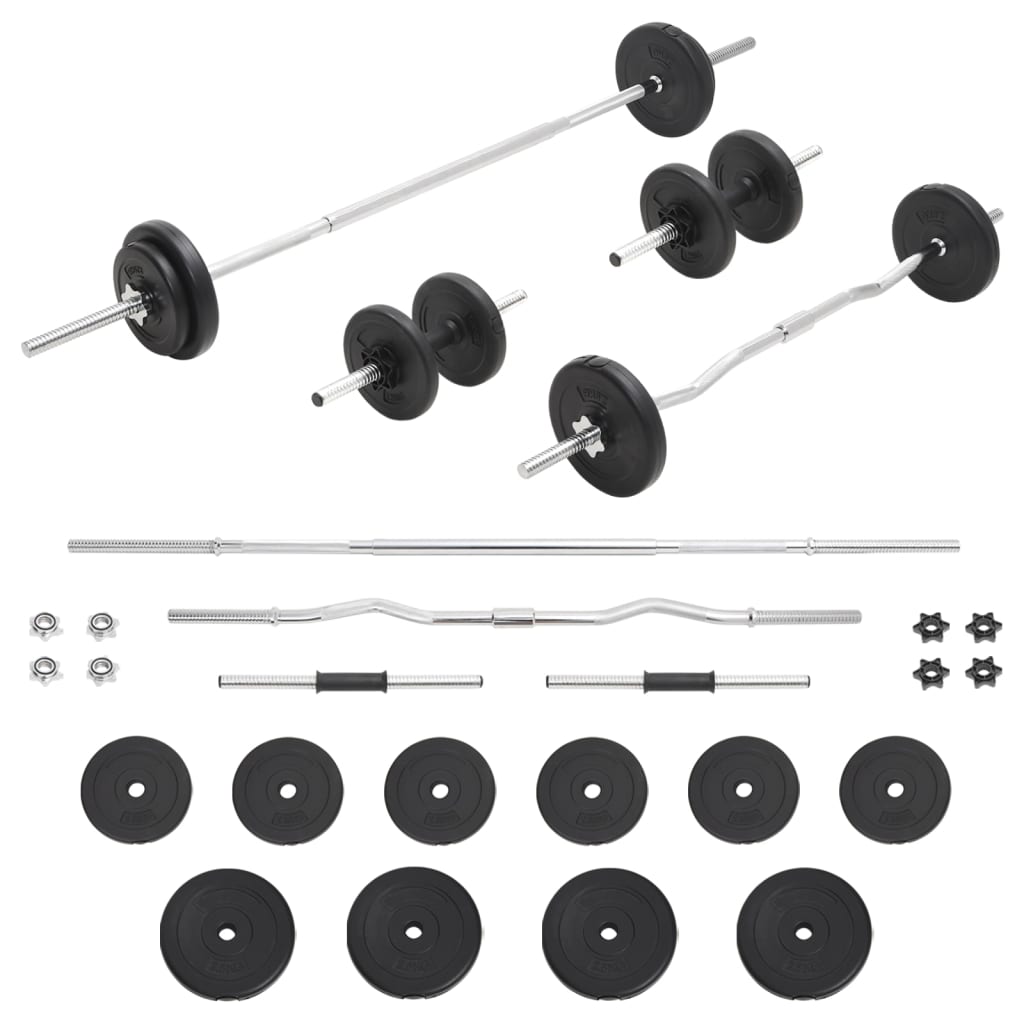 Ensemble d'haltères et de barres 30 kg