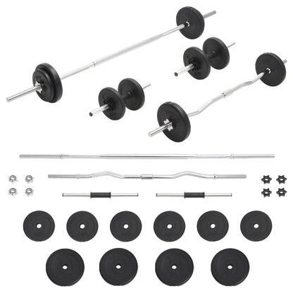 Ensemble d'haltères et de barres 30 kg