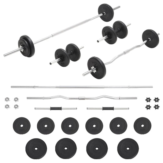 Ensemble d'haltères et de barres 30 kg