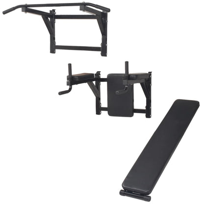 Tour de musculation murale multifonctions noire