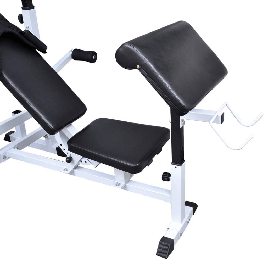 Banc d'entraînement avec support de poids jeu d'haltères 90 kg