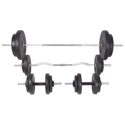 Banc d'entraînement avec support de poids jeu d'haltères 90 kg